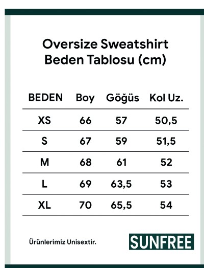 HAVHAV BASKILI SWEATSHİRT  - OVERSİZE KESİM -- 